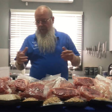 Buying food in bulk and vacuum sealing for storage