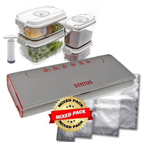 Mixed Starter Pack Vacuum Sealer Bags And Canisters