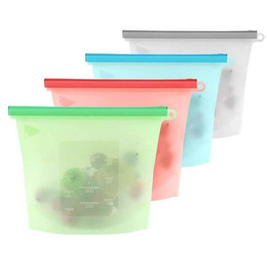 Silicone Food Storage Bags - Silicone food bags - Compact kitchenware food storage - Food Vacuum Sealers Australia