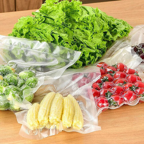 Vacuum sealing fresh home grown vegetables