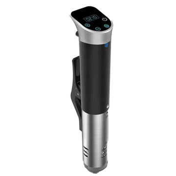 Black sous vide cooker for slow cooking