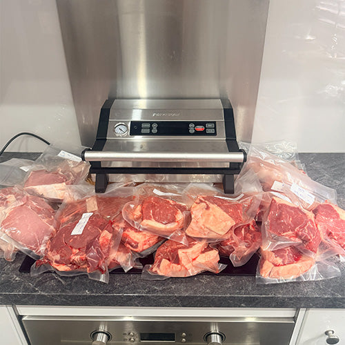 Preservac VacBro Vacuum packed bulk meat ready for freezer