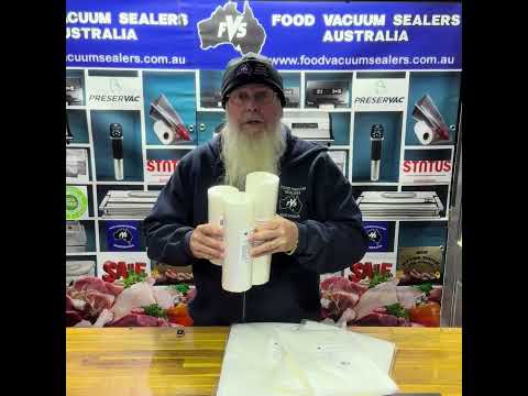 Video explaining the mixed sized deals of vacuum sealer bags and vacuum sealer rolls