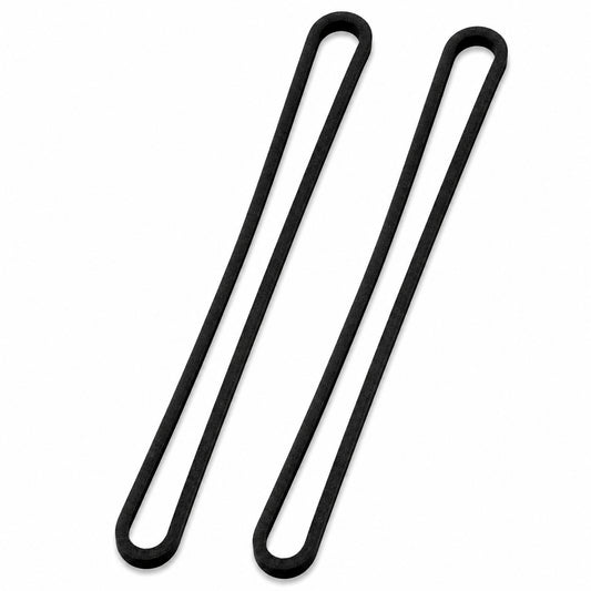 Two black foam seals for a vacuum sealer