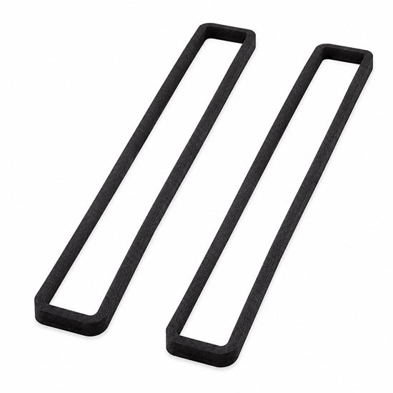 Two black rectangular foam seals for a vacuum sealer
