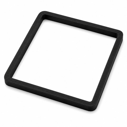 A square black rubber seal for a chamber vacuum sealer